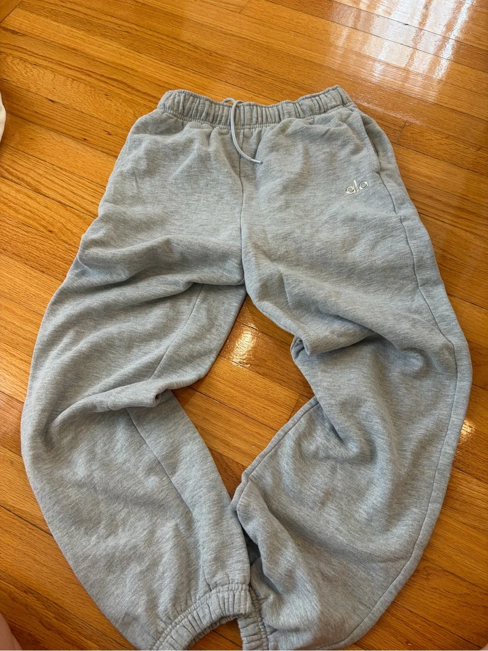 ALO Yoga Kids Light Gray Sweatpants - Cozy Joggers
